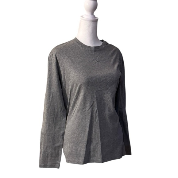 Banana Republic Luxe Touch Performance Gray Long Sleeve Tee Shirt | Size Small - Picture 2 of 5